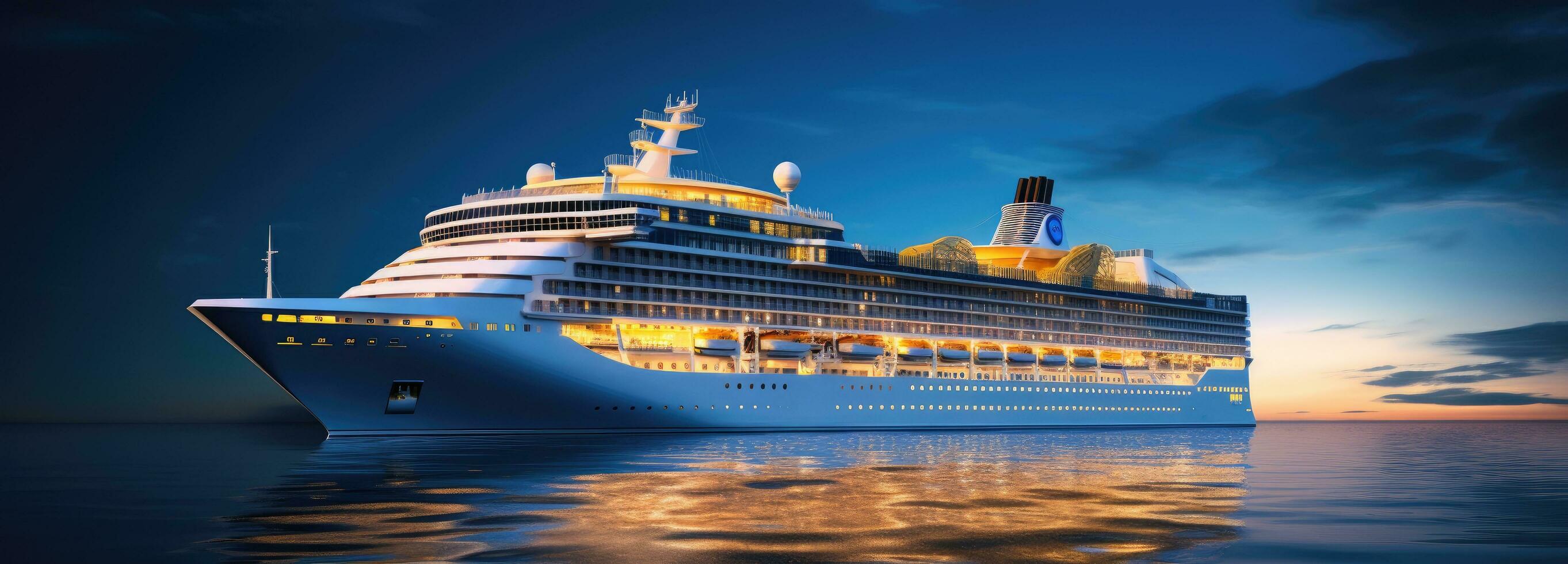 AI generated a large cruise ship in the pacific ocean photo