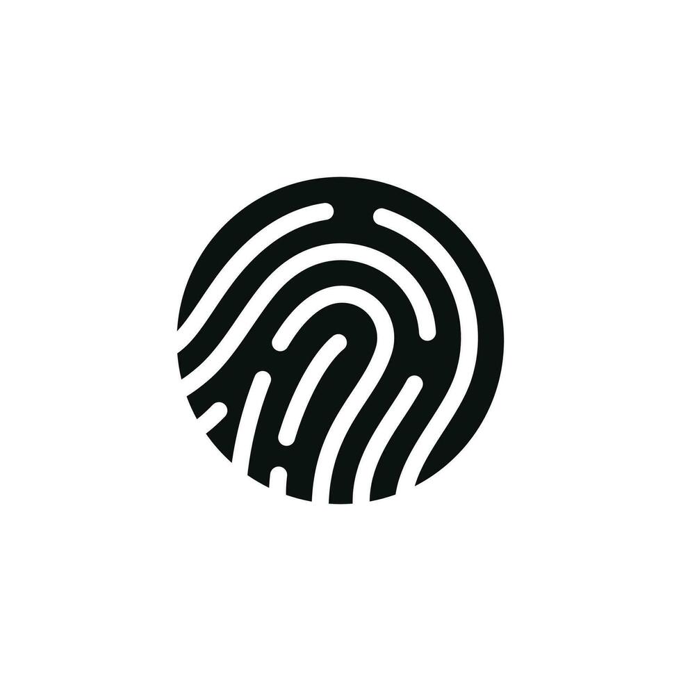 Finger print icon isolated on white background vector
