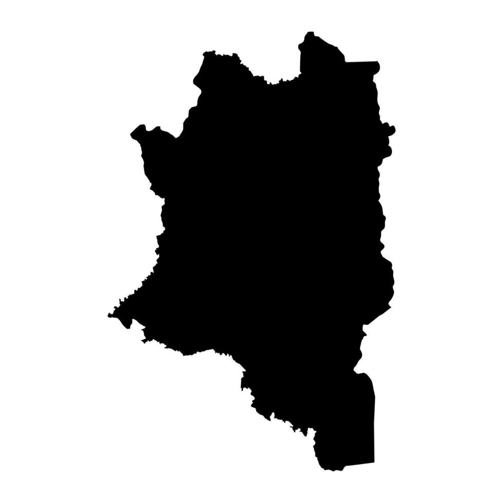Montagnes district map, administrative division of Ivory Coast. Vector illustration.