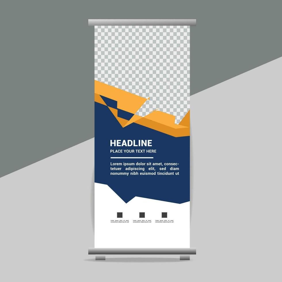 business roll up banner design display standee for presentation purpose vector