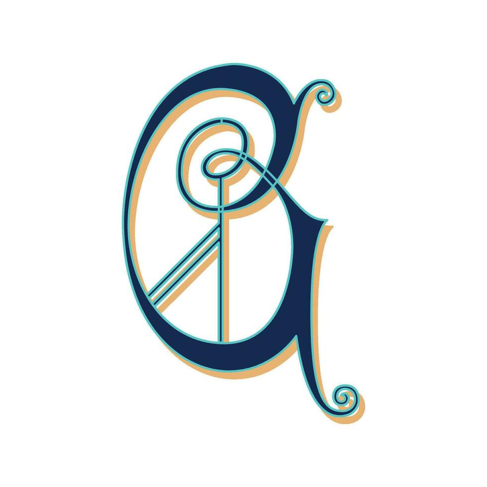 Art Lubna Initial Caps Font Capital Letter G vector design