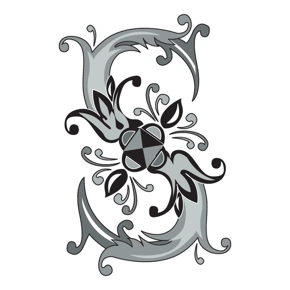 Vincente Initial Caps Font Capital Letter S vector design