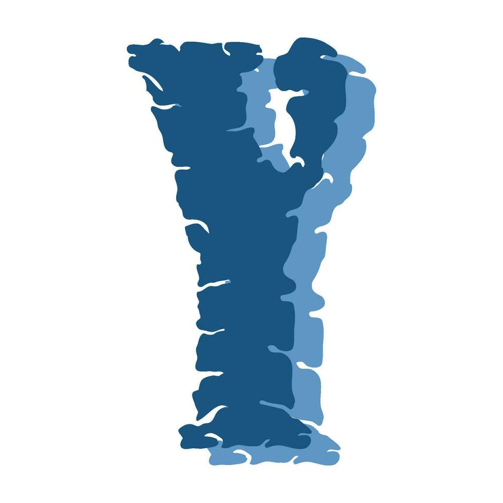 Art Stone Initial Caps Font Capital Letter Y vector design
