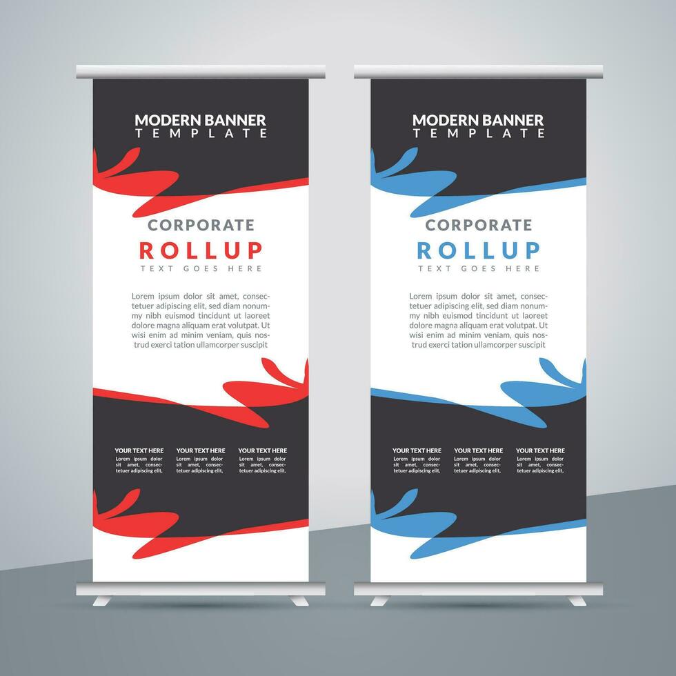 business roll up banner design display standee for presentation purpose vector