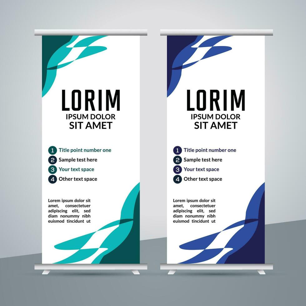 professional business roll up display standee template design vector