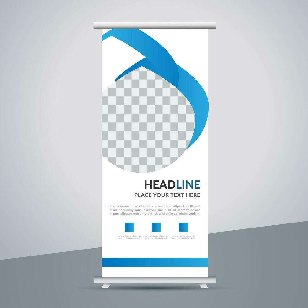 business roll up banner design display standee for presentation purpose vector
