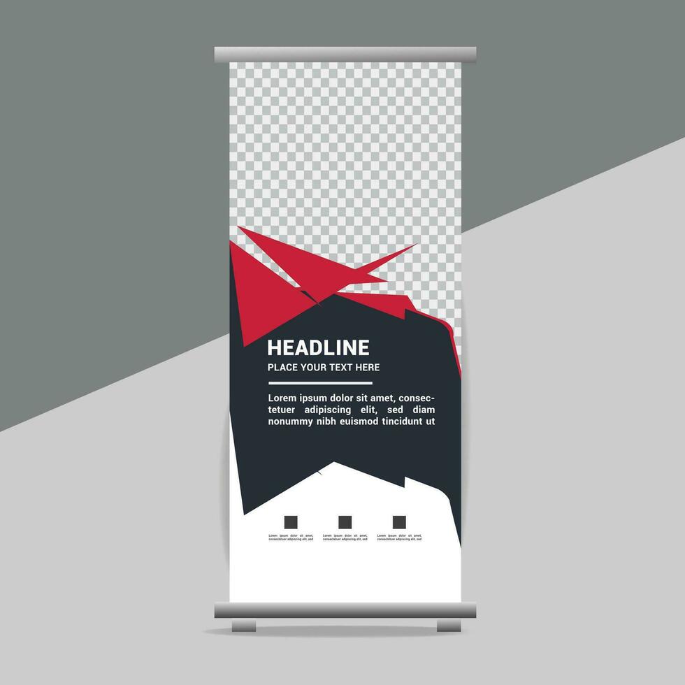 business roll up banner design display standee for presentation purpose vector