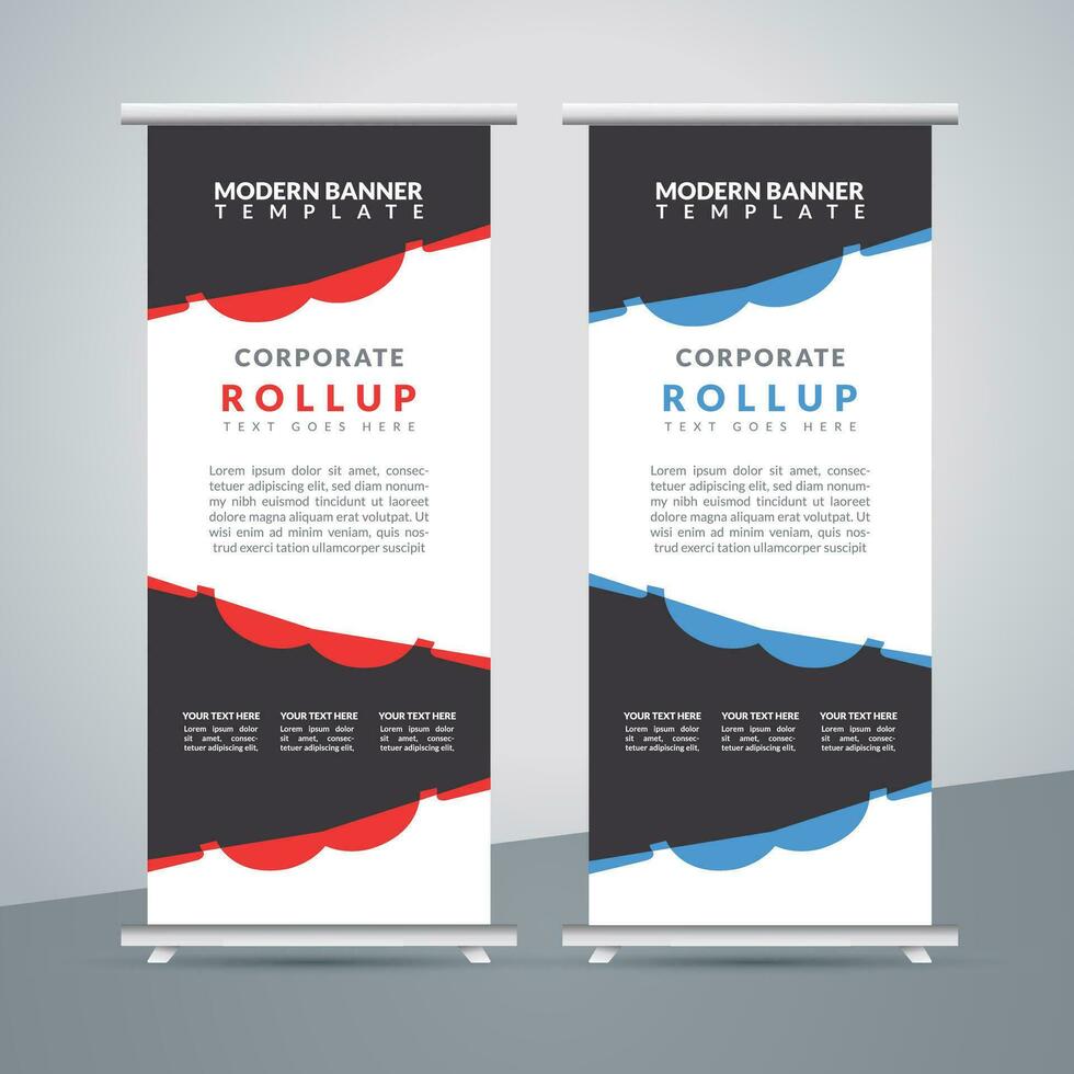 business roll up banner design display standee for presentation purpose vector