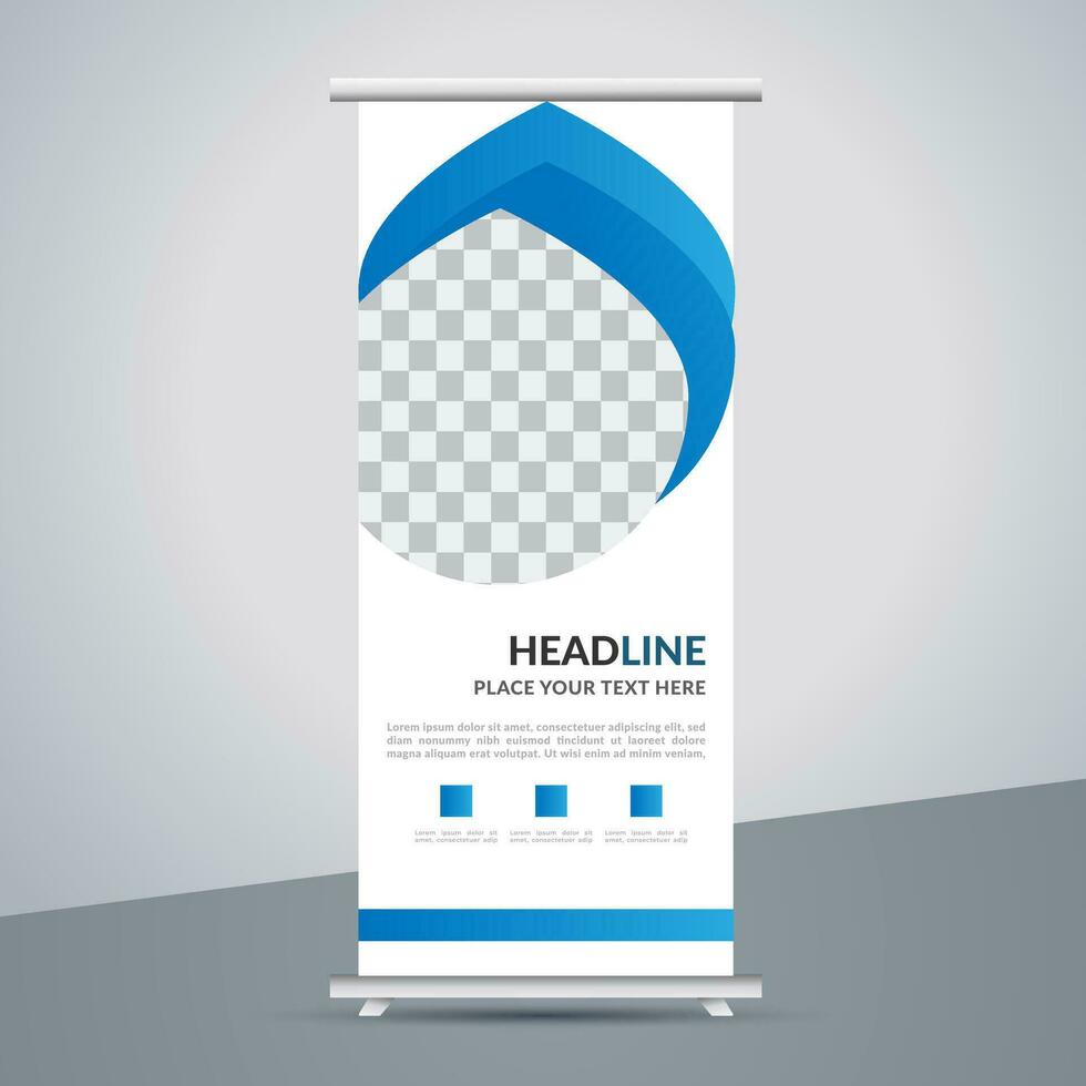 business roll up banner design display standee for presentation purpose vector