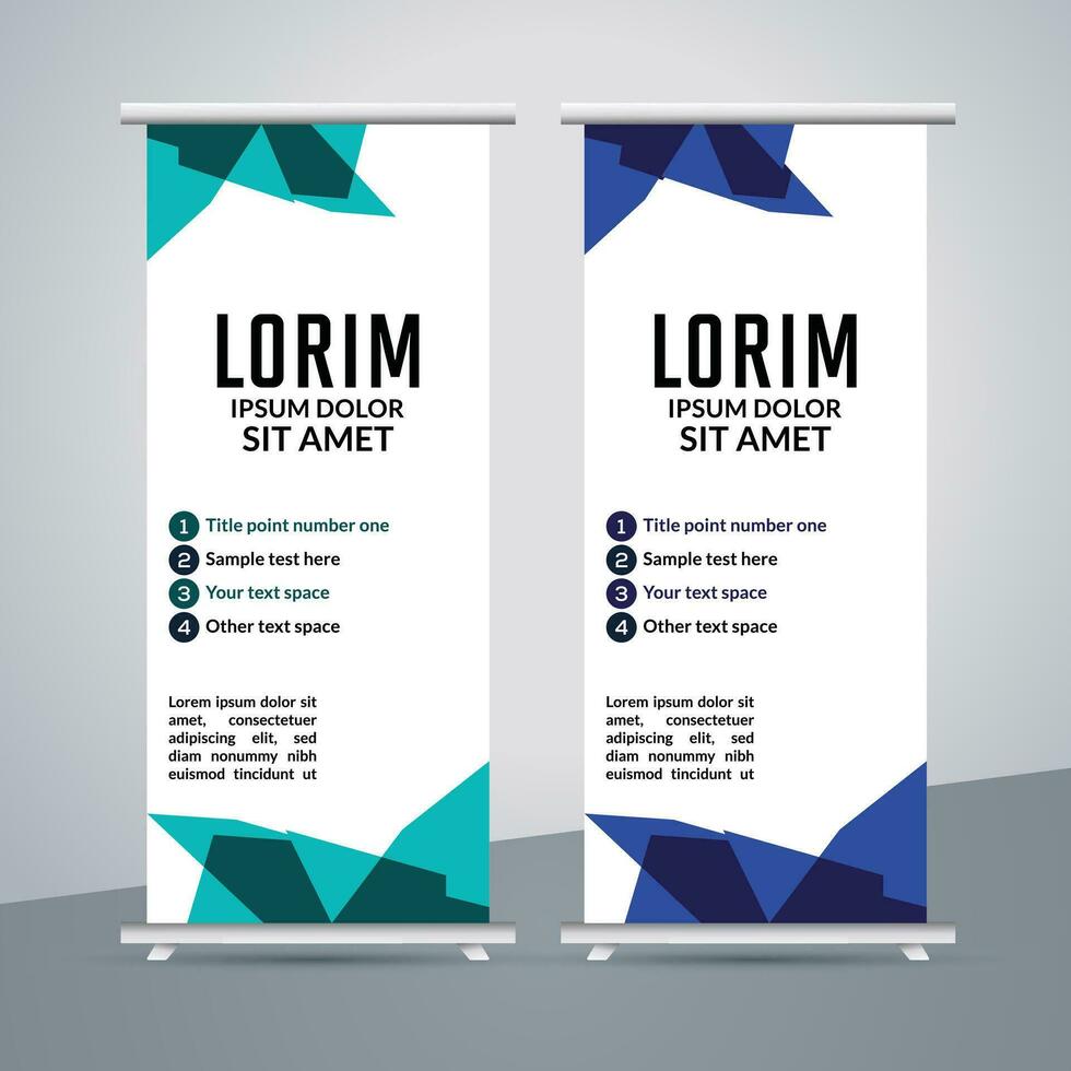 professional business roll up display standee template design vector