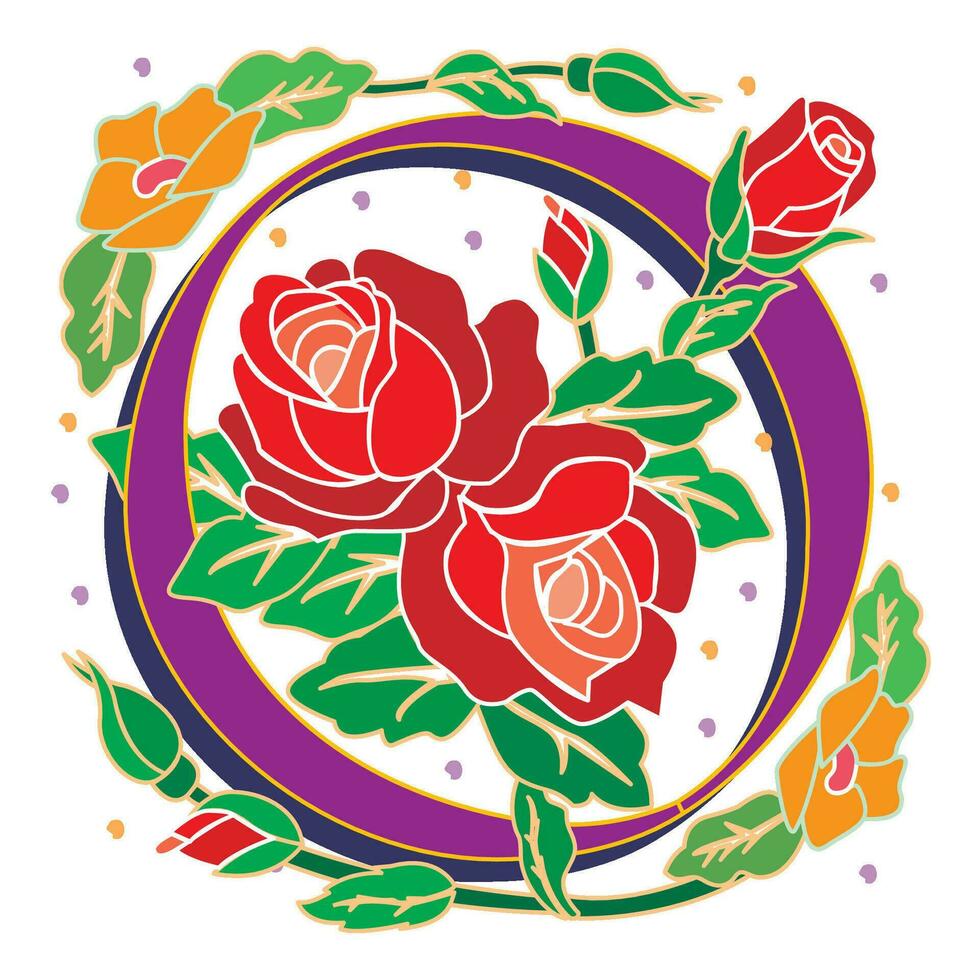 rosette Initial Caps Font Capital Letter O vector design