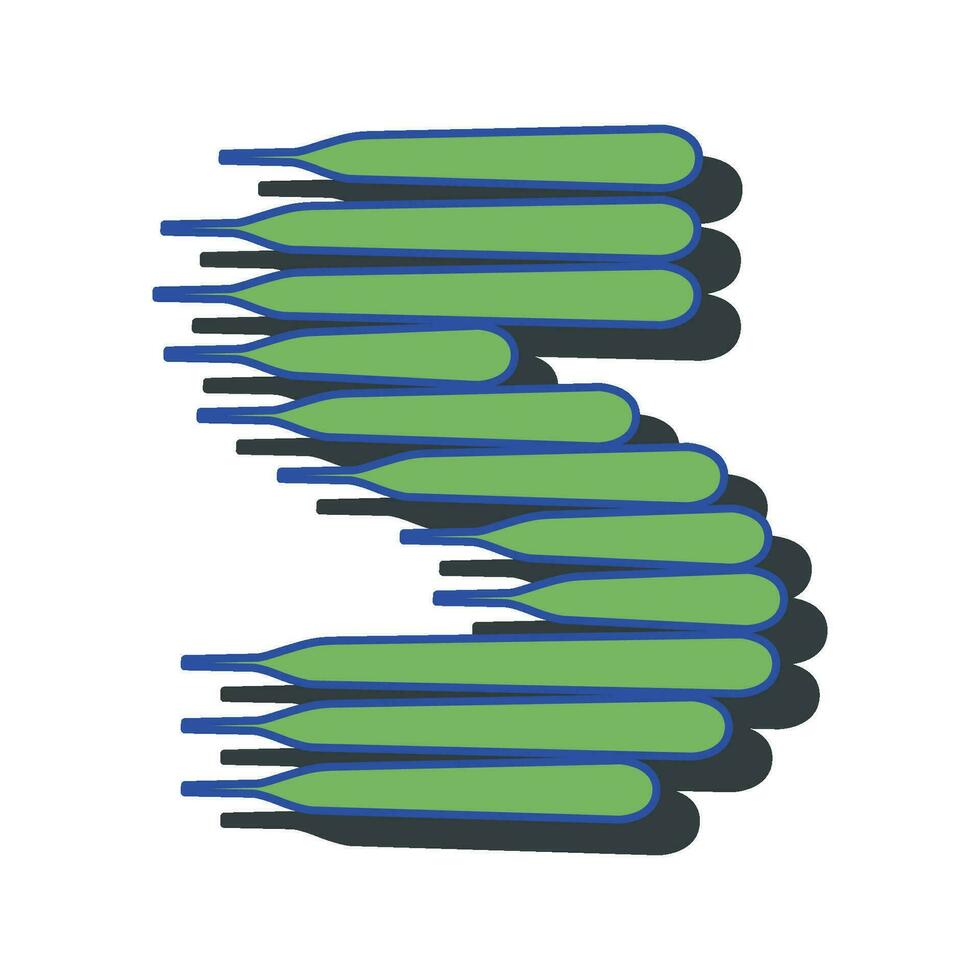 Art Wind Initial Caps Font Capital Letter S vector design