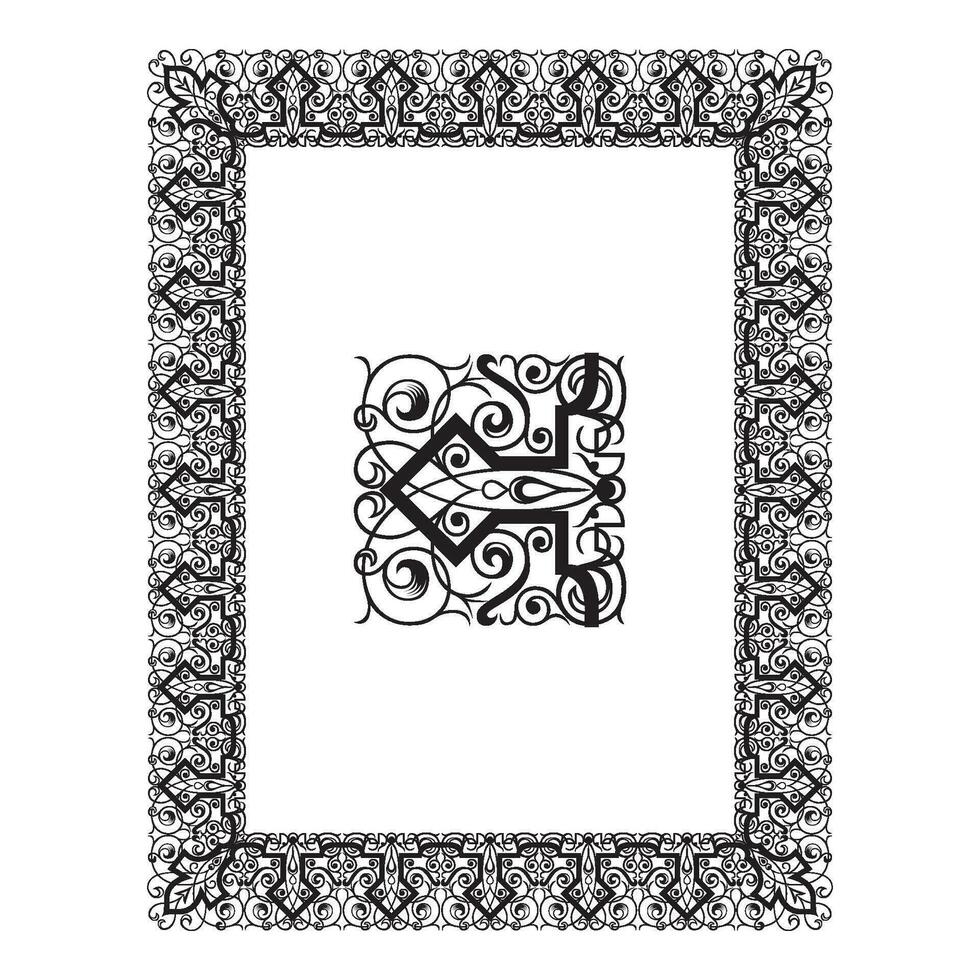 Vintage floral classic calligraphic retro vignette scroll frames ornamental design elements black and color set isolated vector