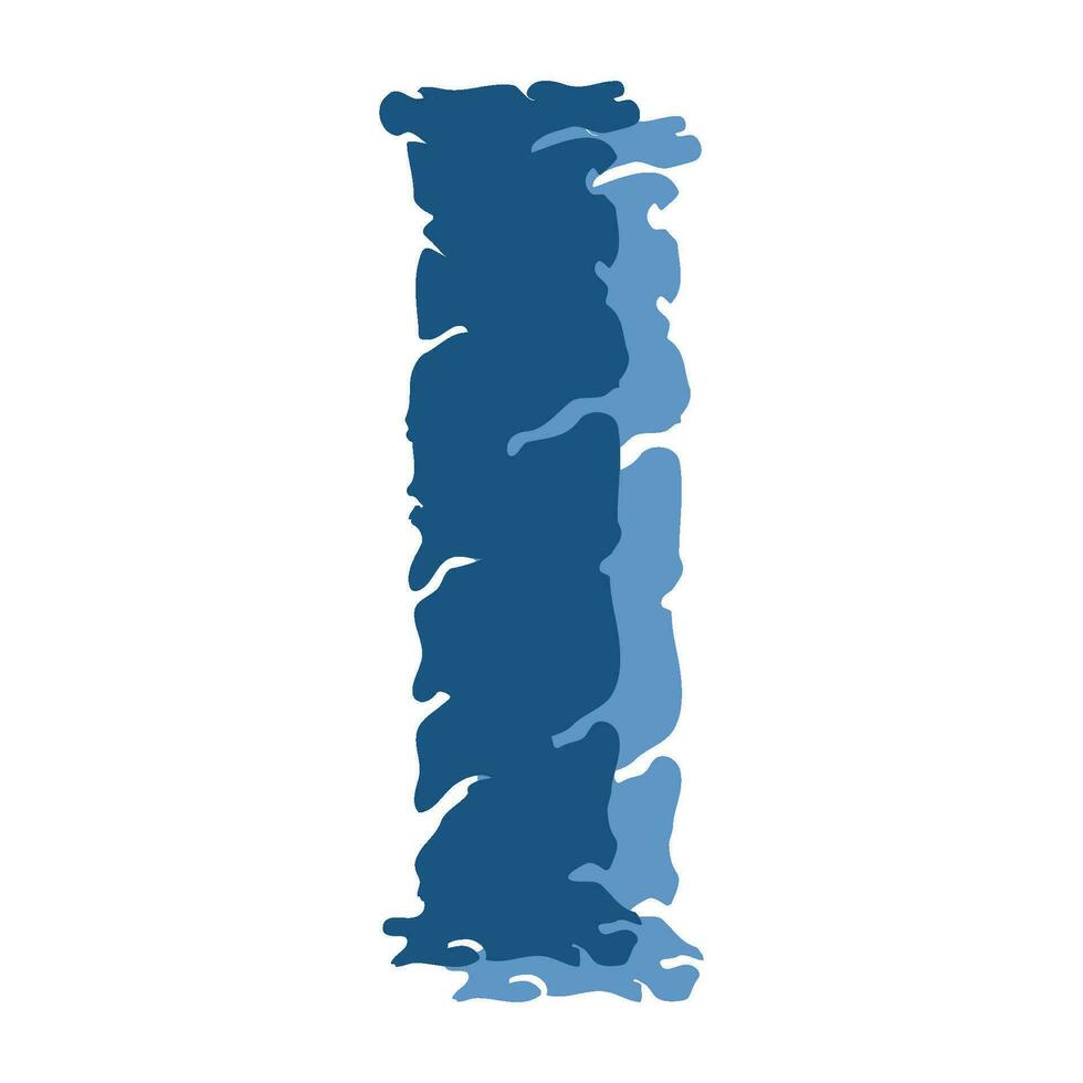 Art Stone Initial Caps Font Capital Letter I vector design