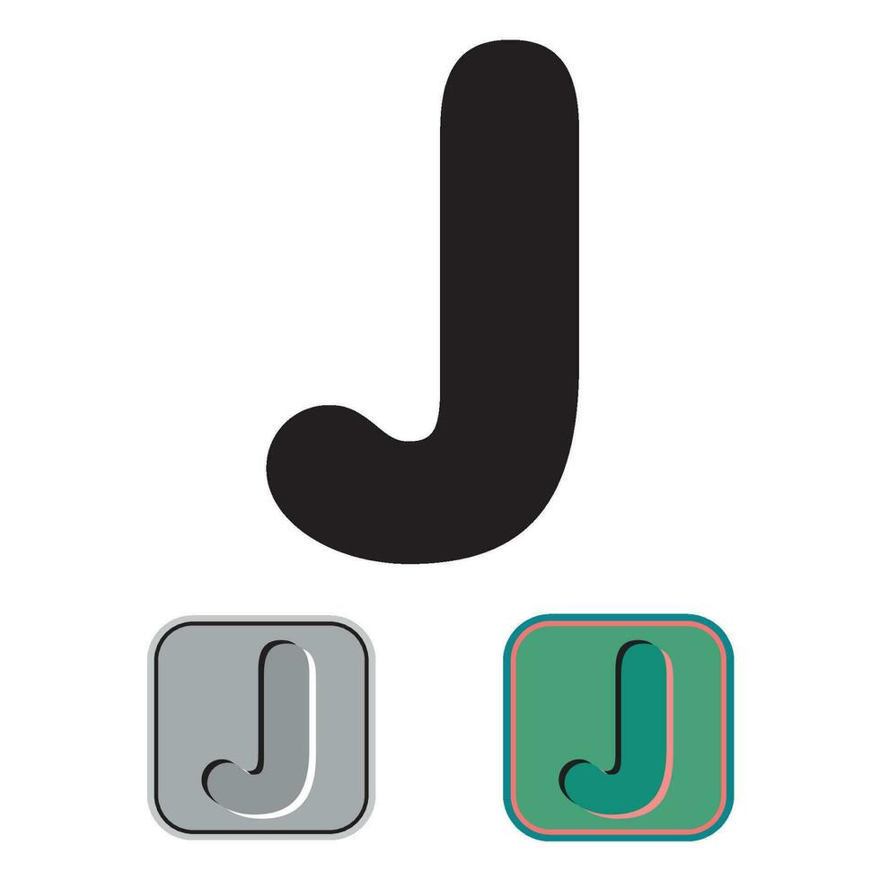 Art Blister Initial Caps Font Capital Letter J vector