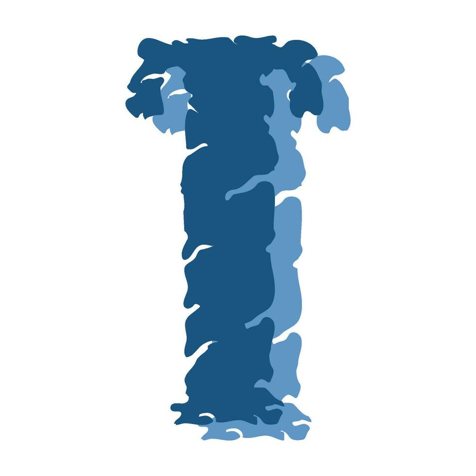 Art Stone Initial Caps Font Capital Letter T vector design