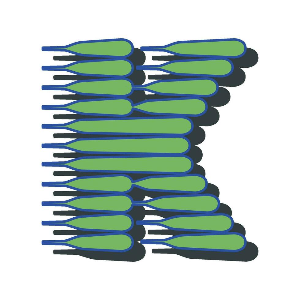 Art Wind Initial Caps Font Capital Letter K vector design