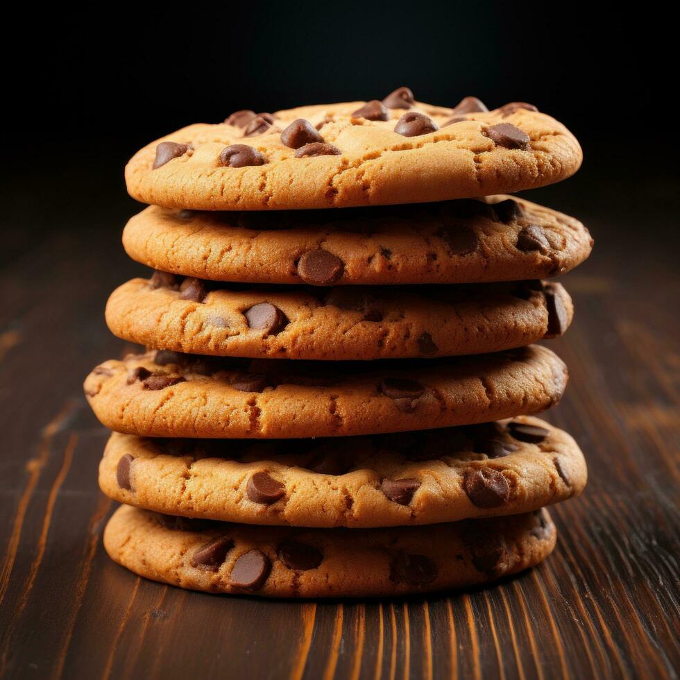 AI generated Cookies with chocolate chips isolated photo