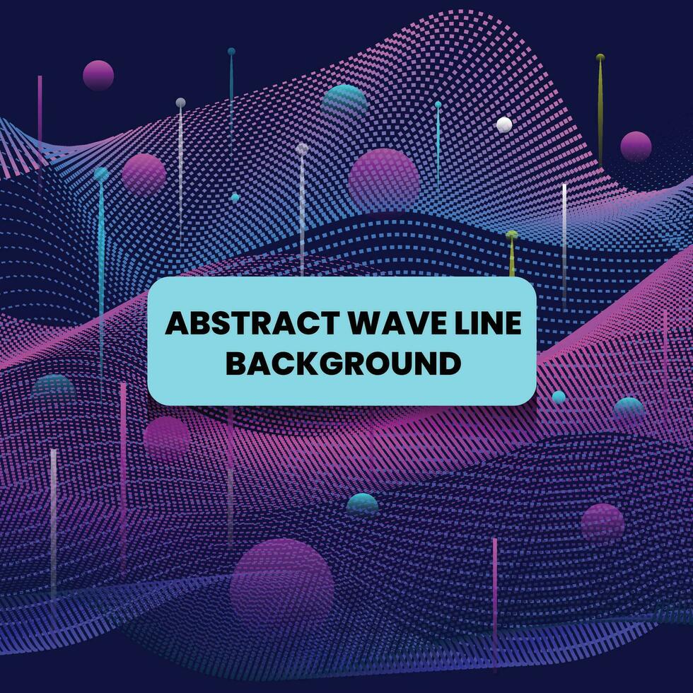 Vector abstract wave line colorful background