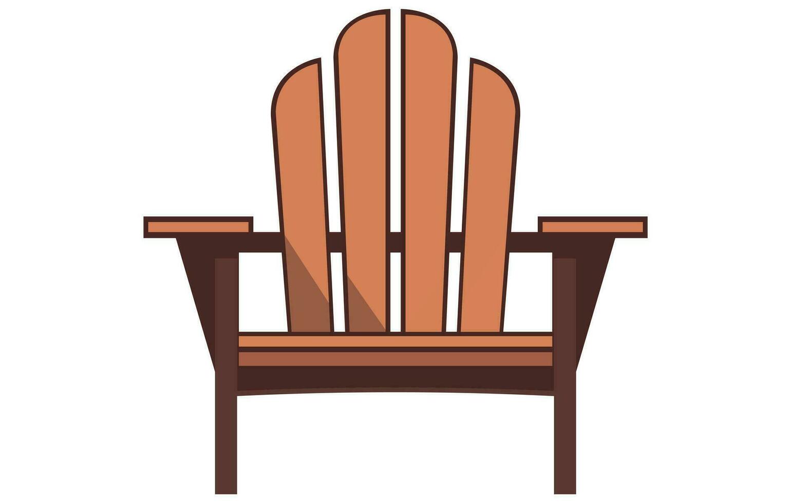 Adirondack chair Hand drawn vector illustration