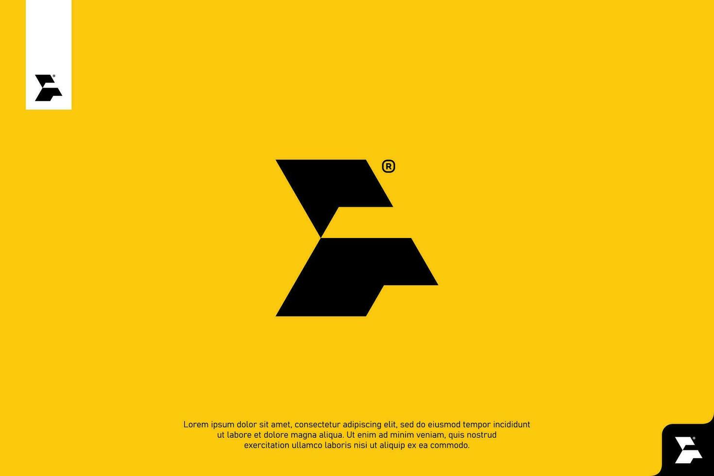 The letter F logo icon vector