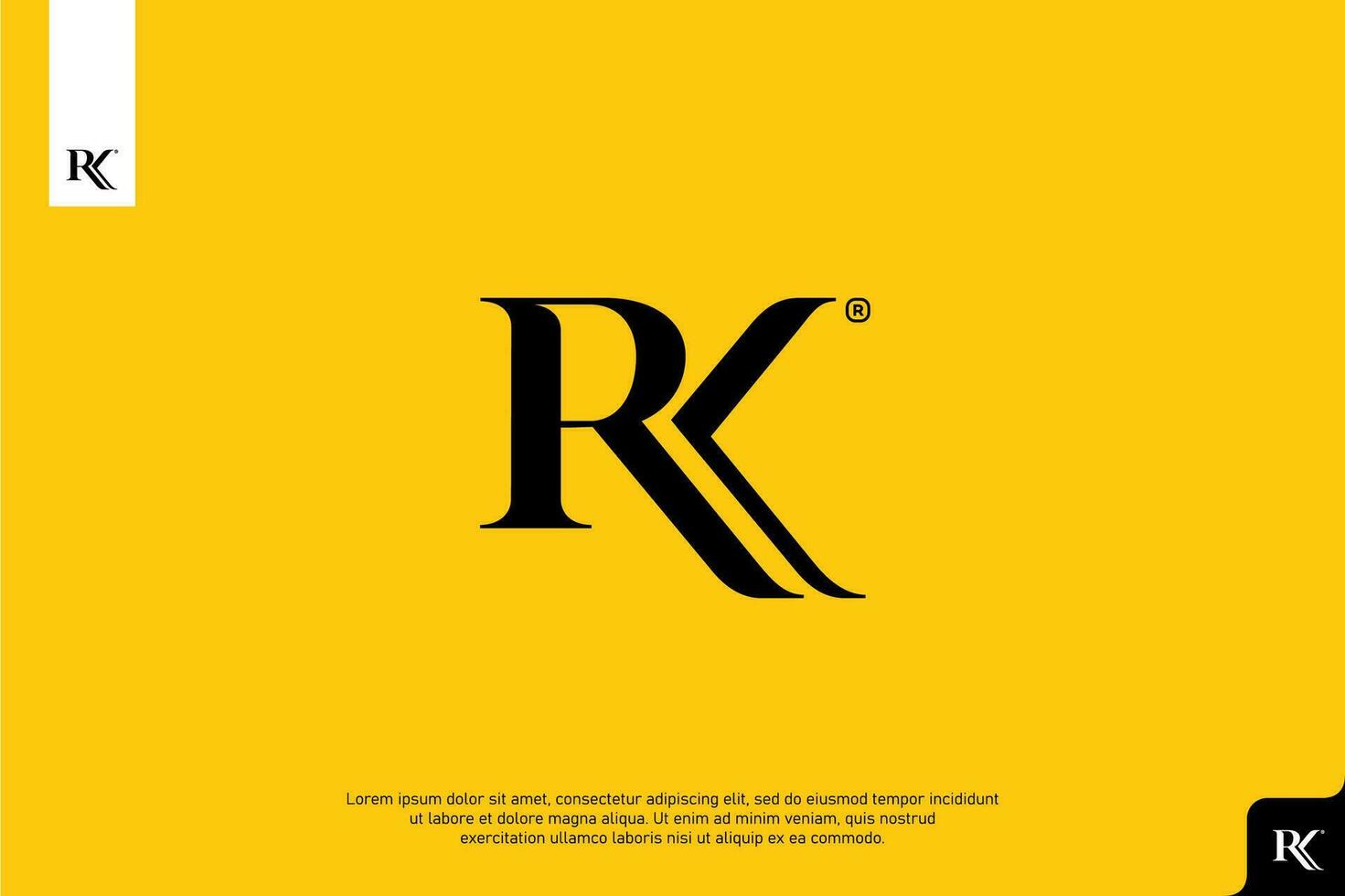 The letter RK logo icon vector