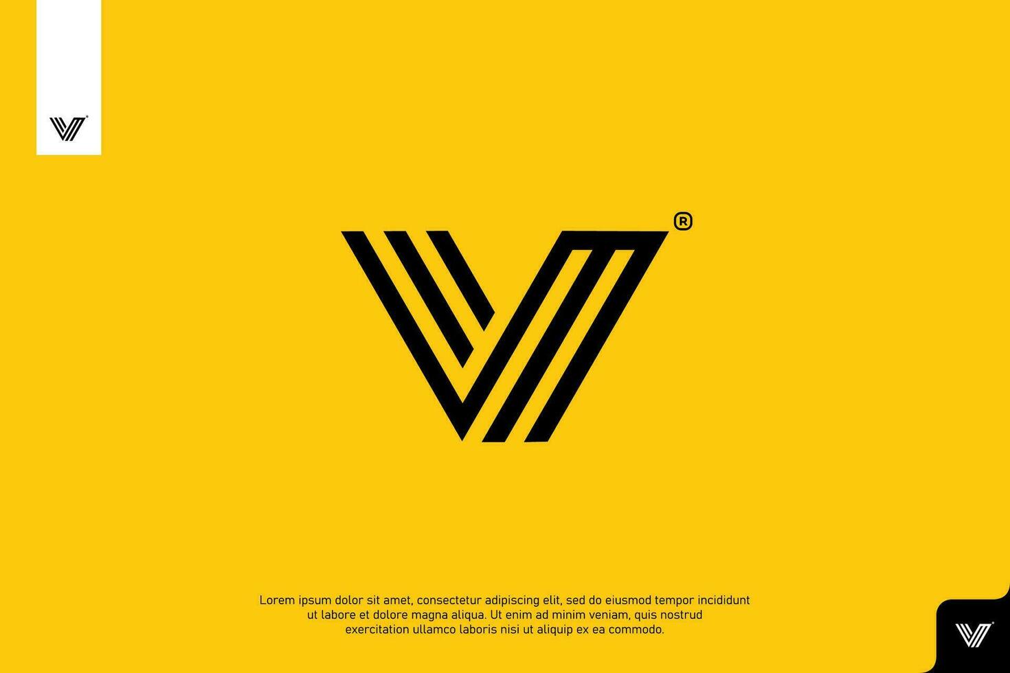 The letter VM logo icon vector
