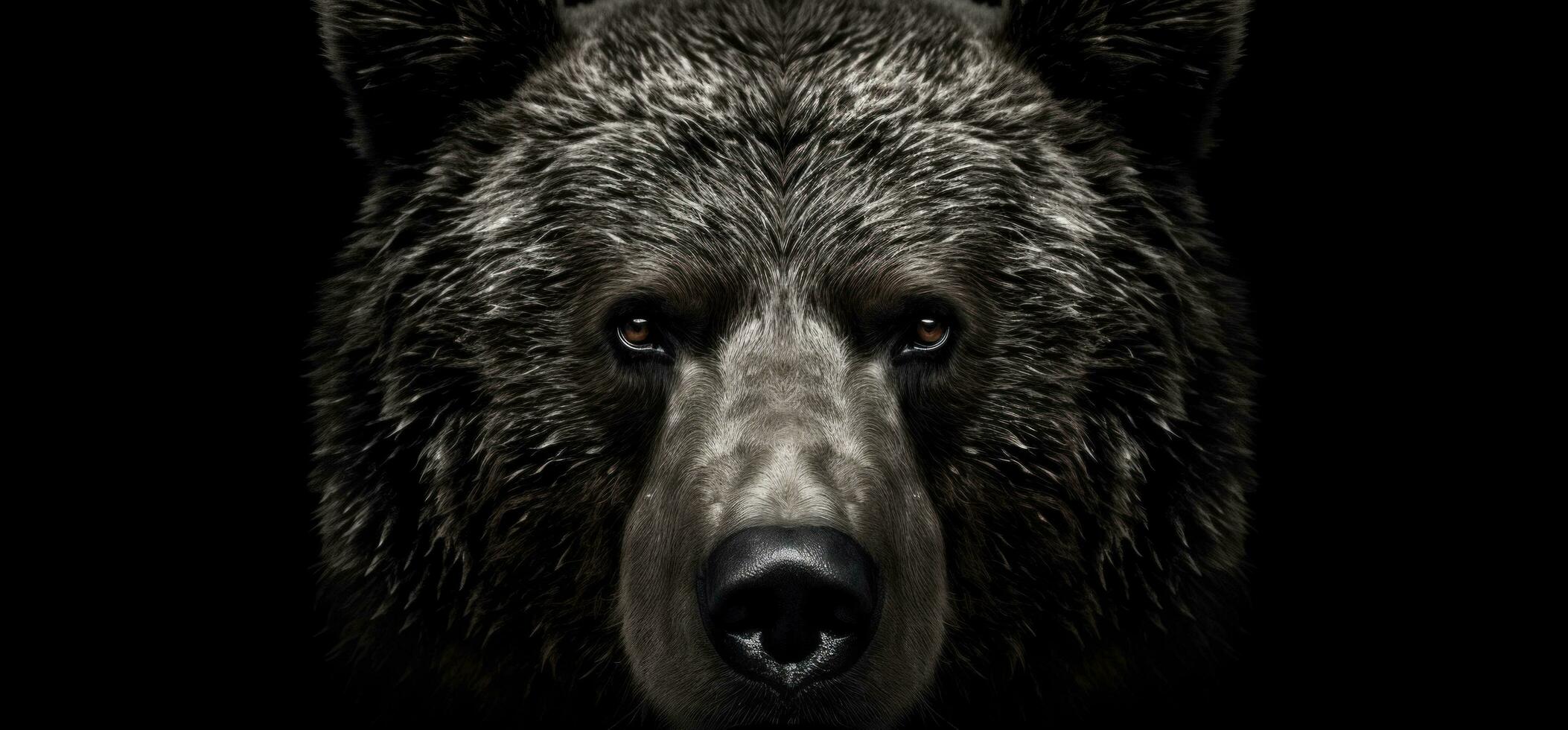 AI generated grizzly bear head photo