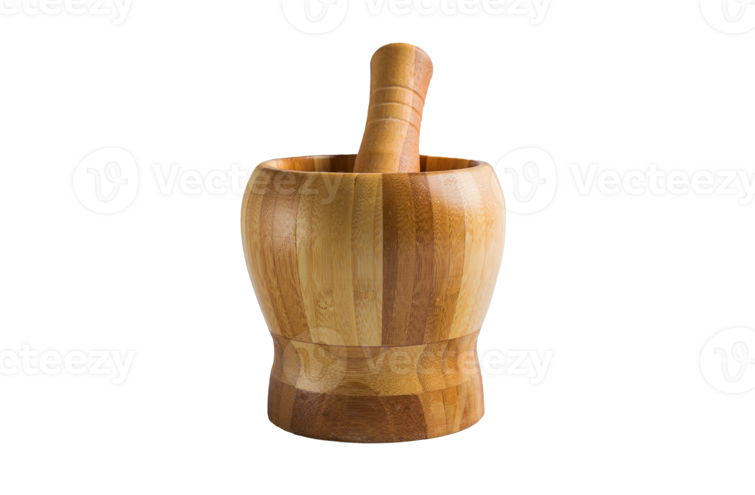 Handmade wooden mortar transparent PNG image