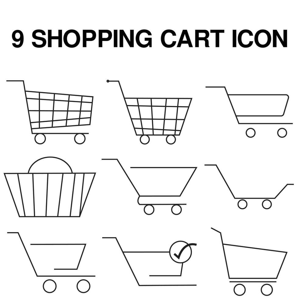 carrito de compras icono vector negro. icono del carrito de compras. Carro de compras. icono de negocios.