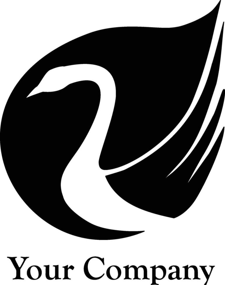 cisne logo, cisne plantilla, cisne diseño para tu negocio vector