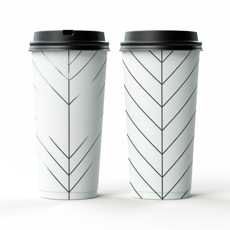 AI generated tumbler wrap template isolated on white photo
