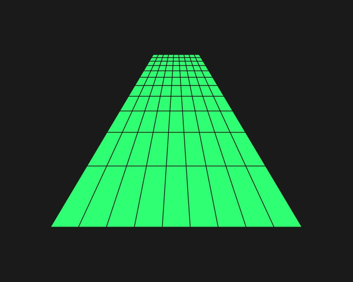 Cyber geometry y2k element. Cyberpunk shape. Isolated style on black background. Vector trendy illustration.