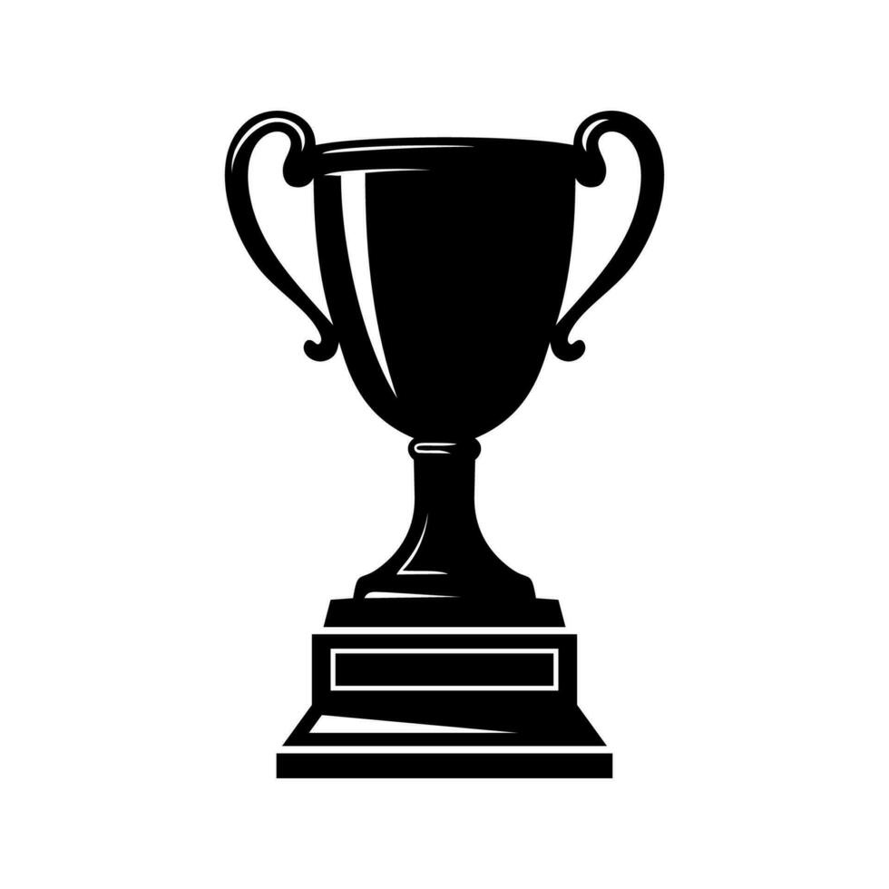 Winner cup icon. Champion trophy symbol, sport award sign. Winner prize, champions celebration winning concept isolated on white background. Reward victory vector illustration