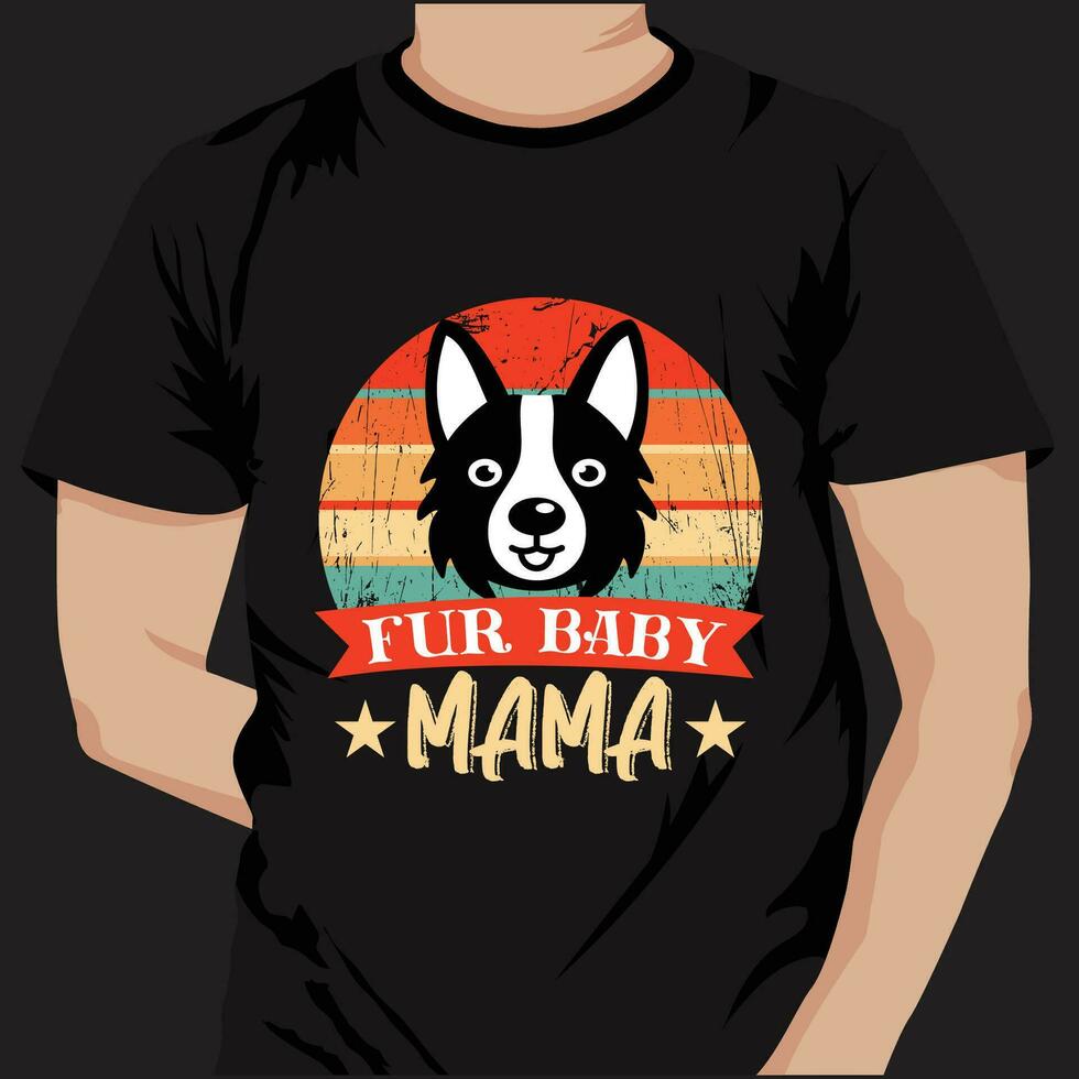 perro citar Clásico prima camiseta diseño ilustrador vector