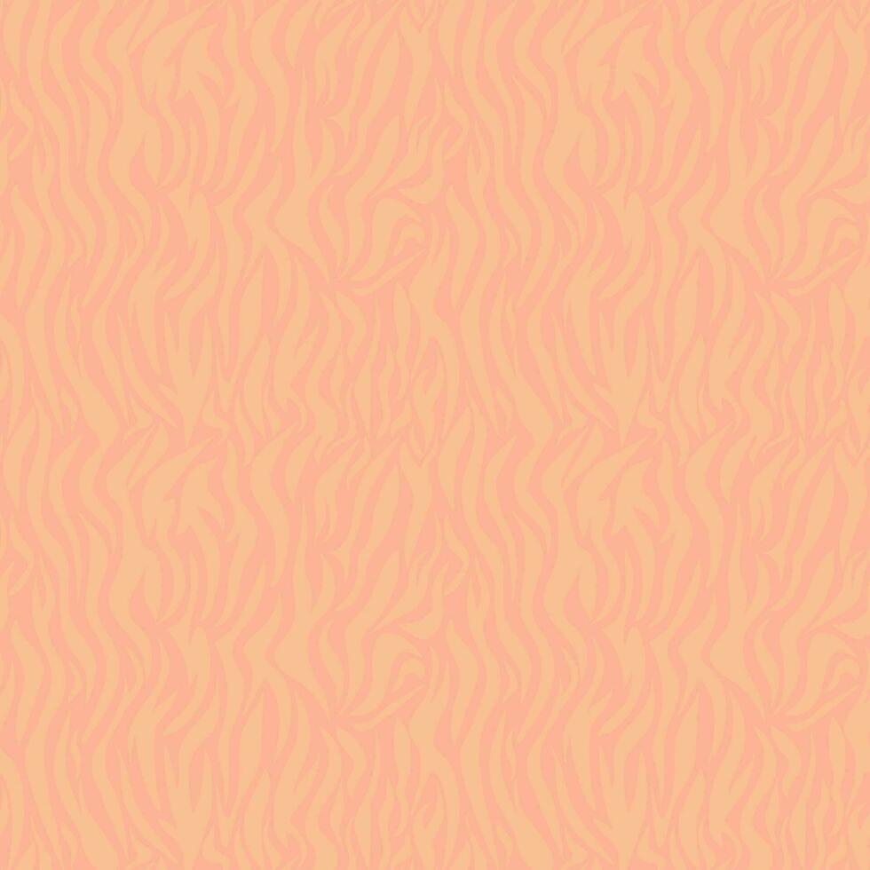 Zebra fur seamless pattern with color of the year 2024 Peach. Texture of striped animal skin. Fashion and luxury textile design. Ideal for print, fabric, backdrop, cover, banner, wrapping paper. vector