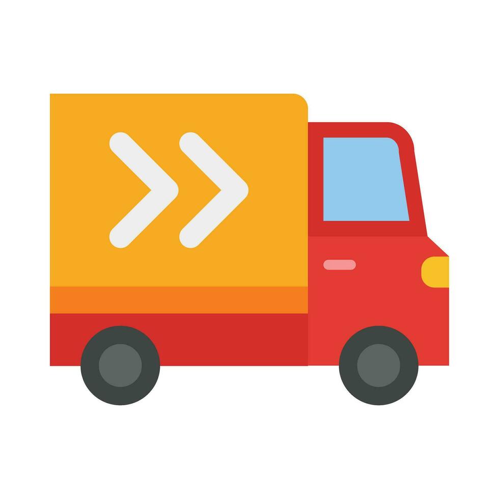 Delivery Truck Vector Flat Icon For Personal And Commercial Use.