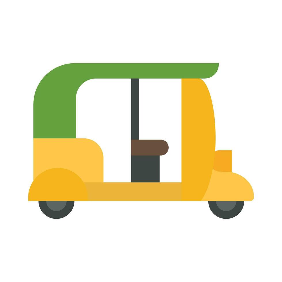 Rickshaw Vector Flat Icon For Personal And Commercial Use.