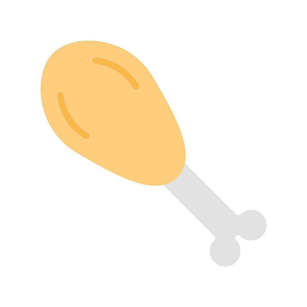 Chicken Leg Vector Flat Icon For Personal And Commercial Use.