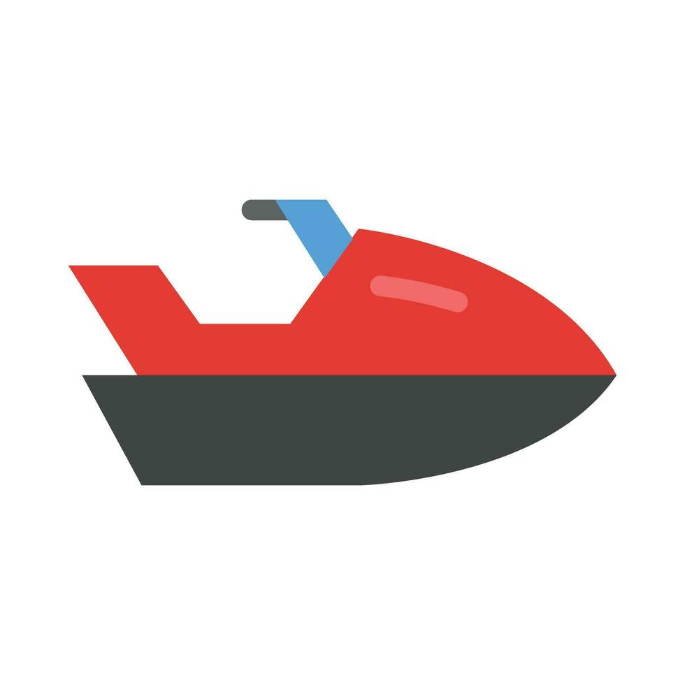 Jet Ski Vector Flat Icon For Personal And Commercial Use.