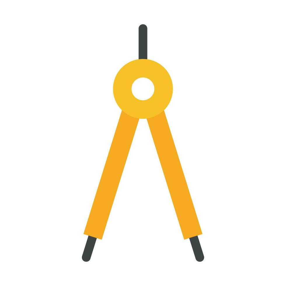 Drawing Compass Vector Flat Icon For Personal And Commercial Use.