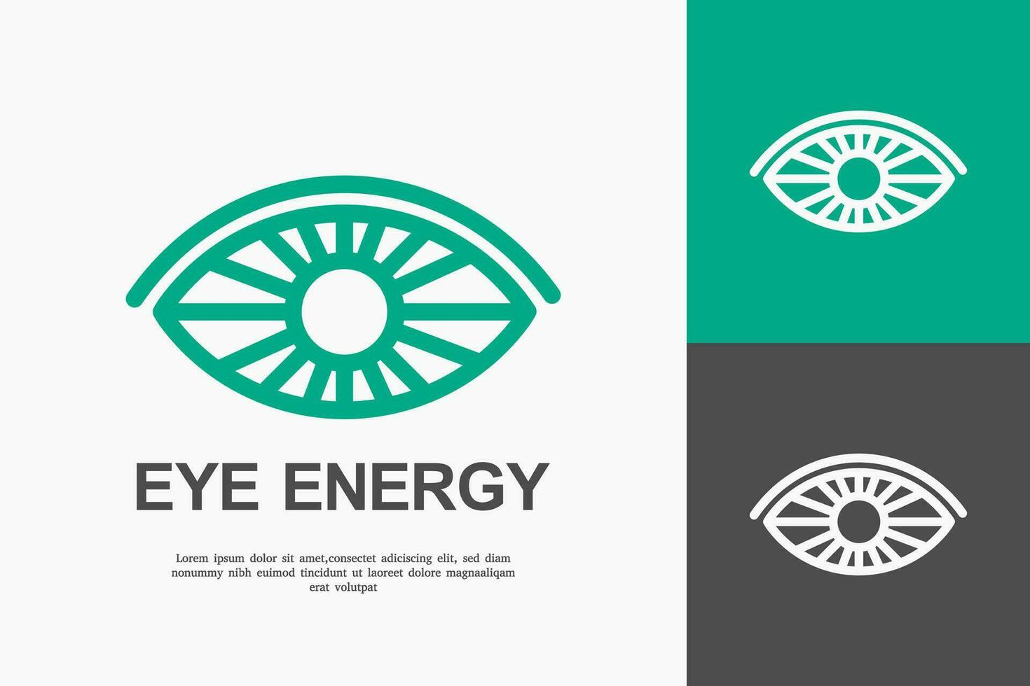 eye sun logo design vector