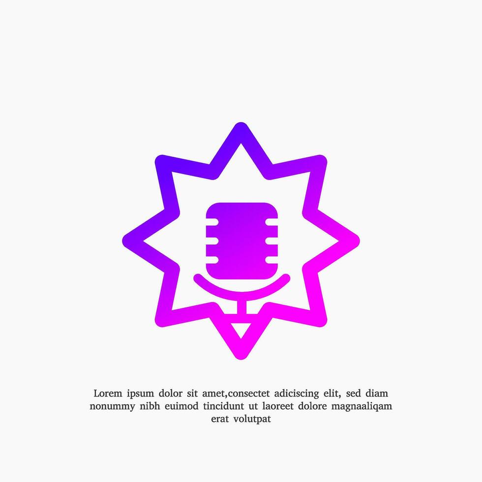 star podcast logo design vector