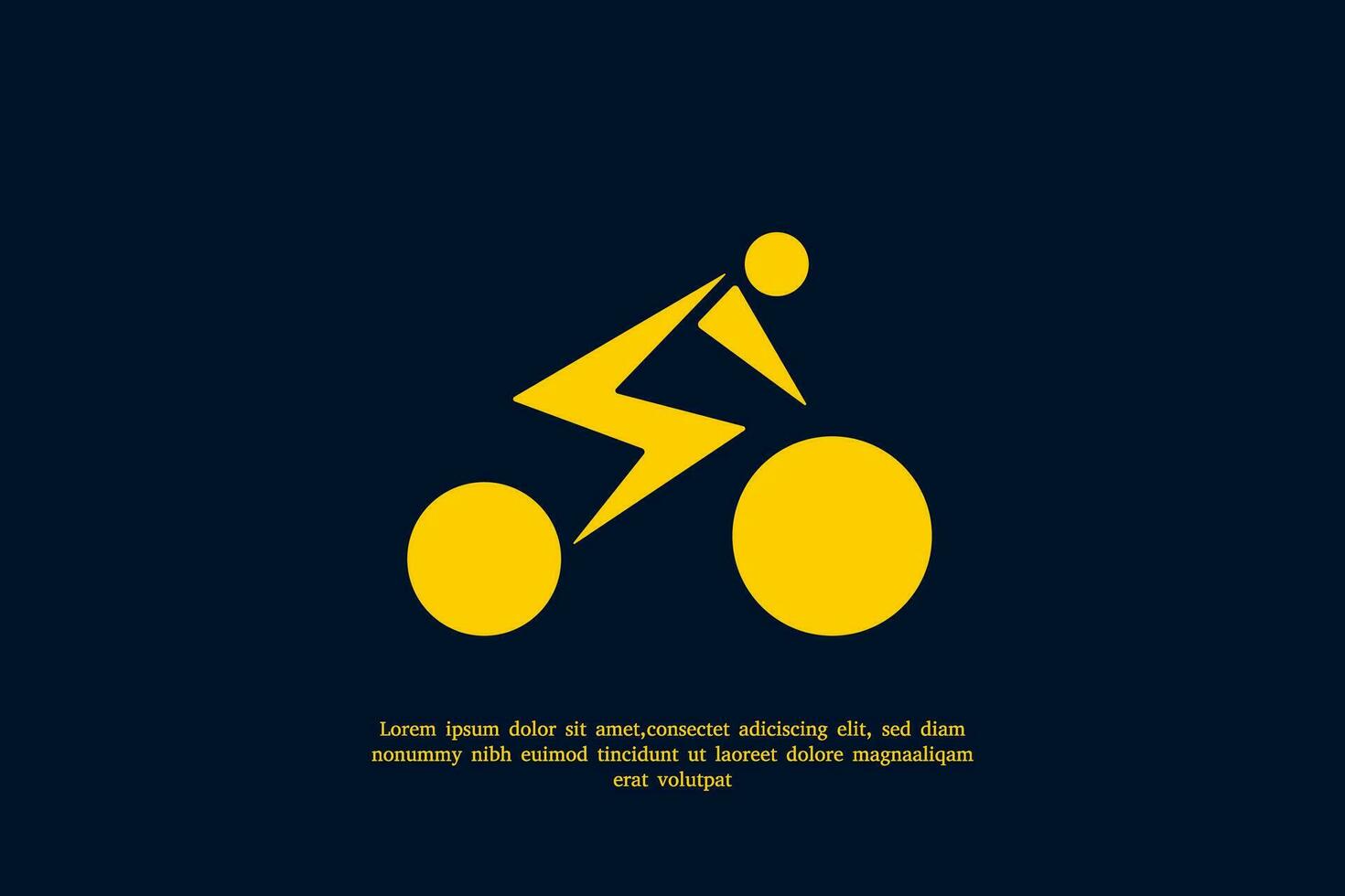 combination bike, people, and electric logo vector