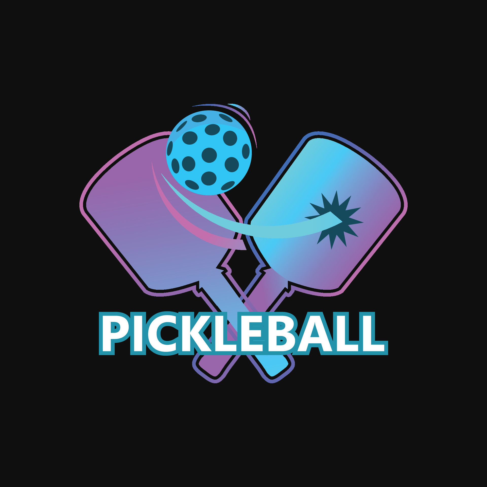 Pickle ball logo design 35788549 Vector Art at Vecteezy