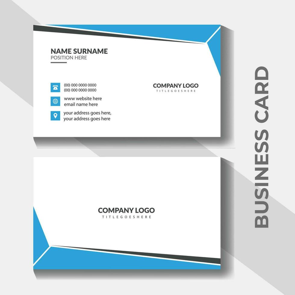 Modern medical style business card. vector