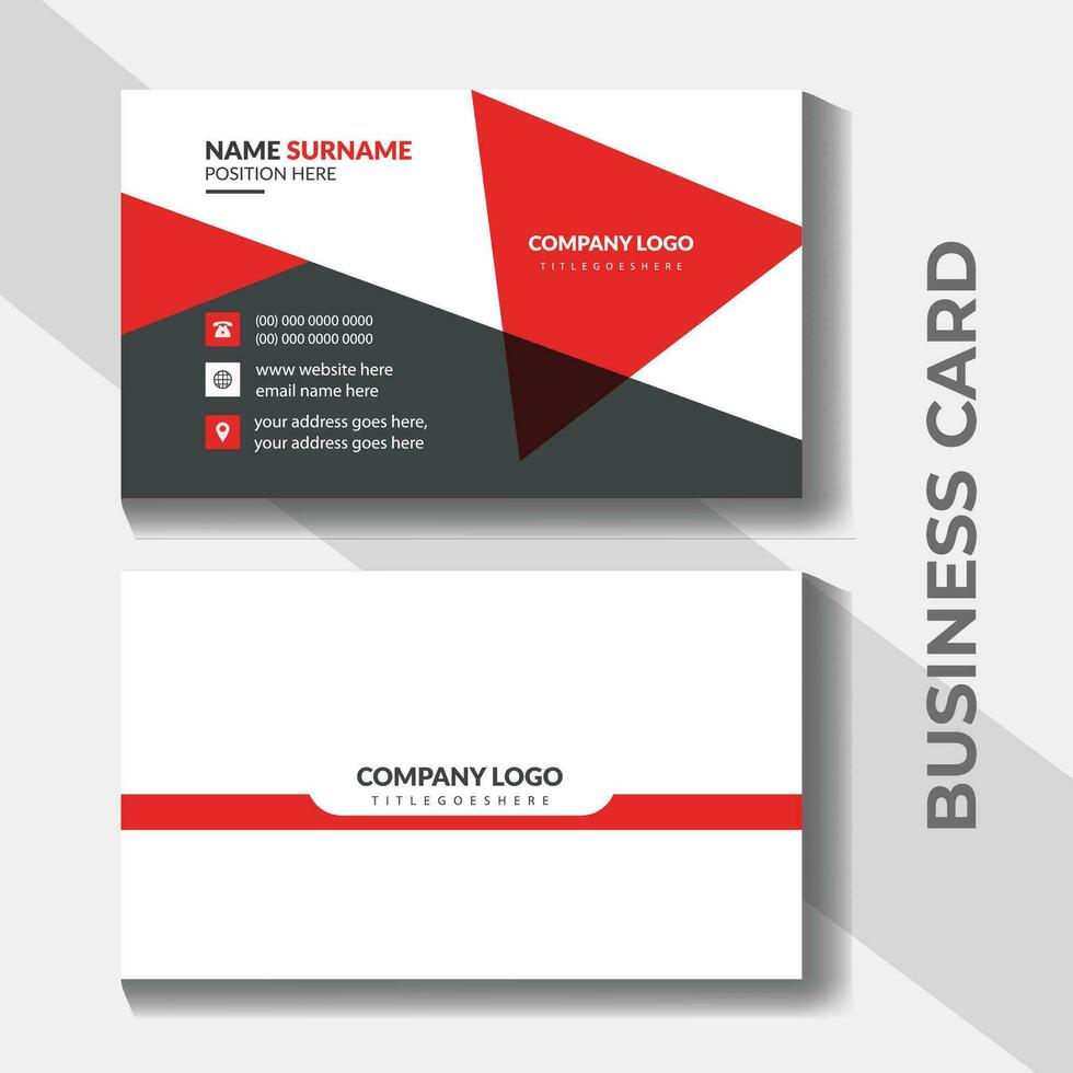 Modern medical style business card. vector