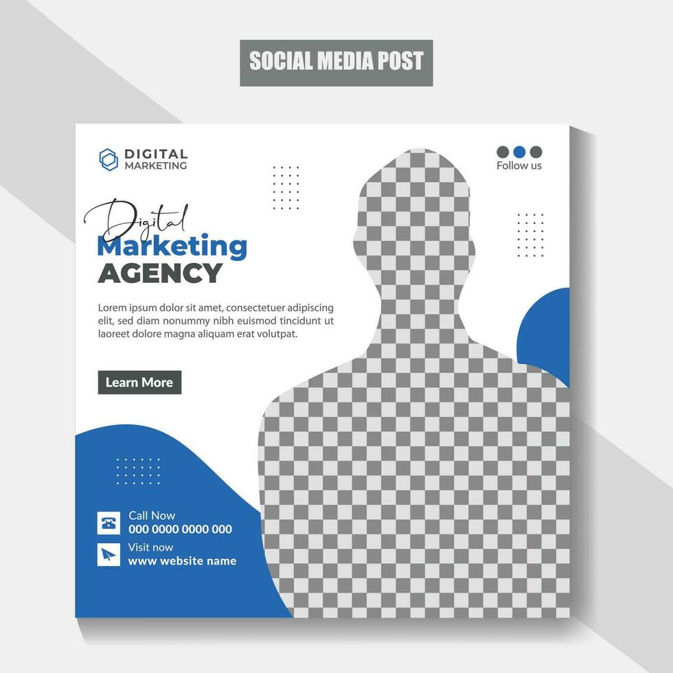 Online business marketing social media post. Digital business marketing social media banner. Digital marketing post banner, digital marketing social media post and web banner. vector