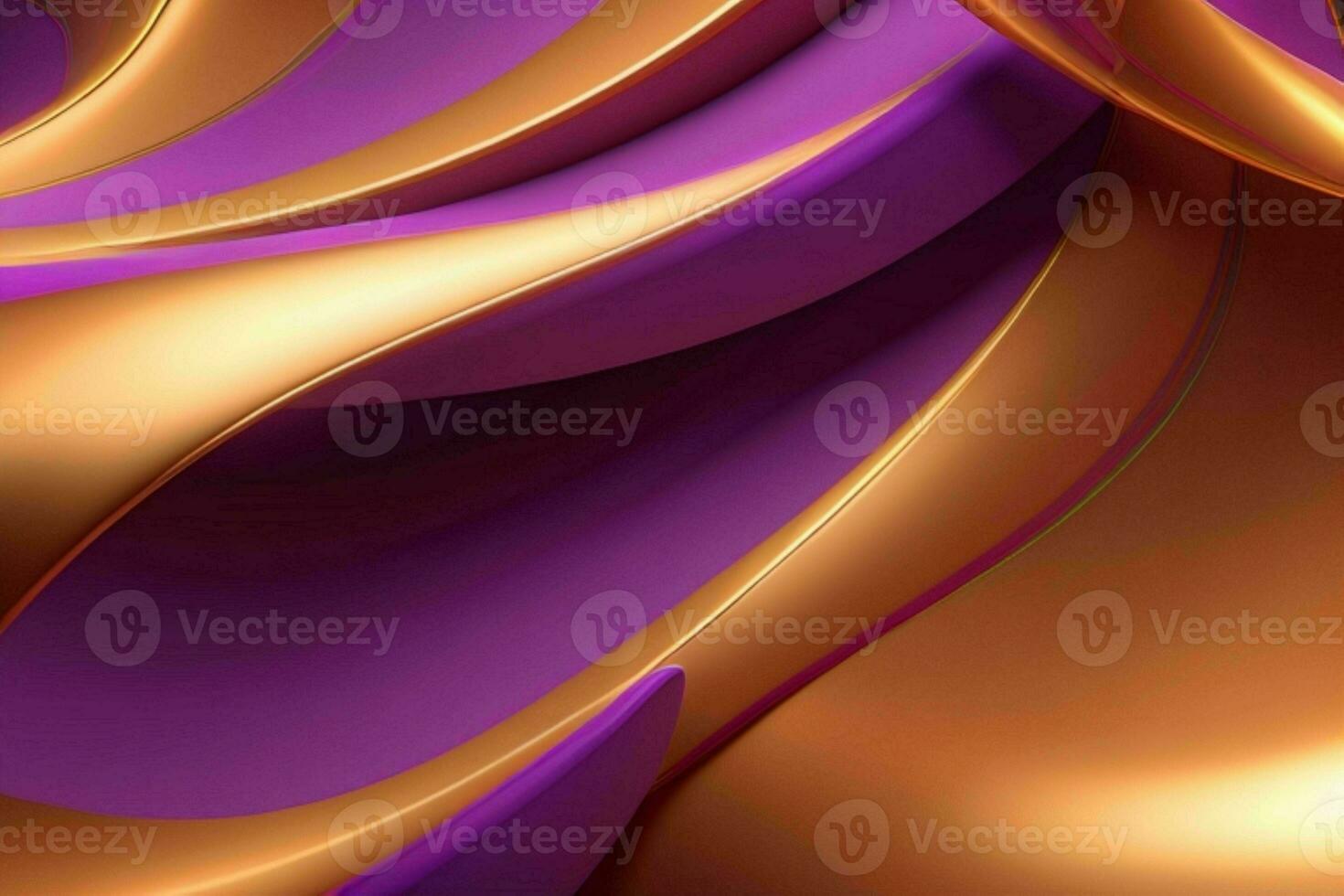 ai generado 3d representación lujo negrita púrpura y dorado resumen antecedentes. Pro foto