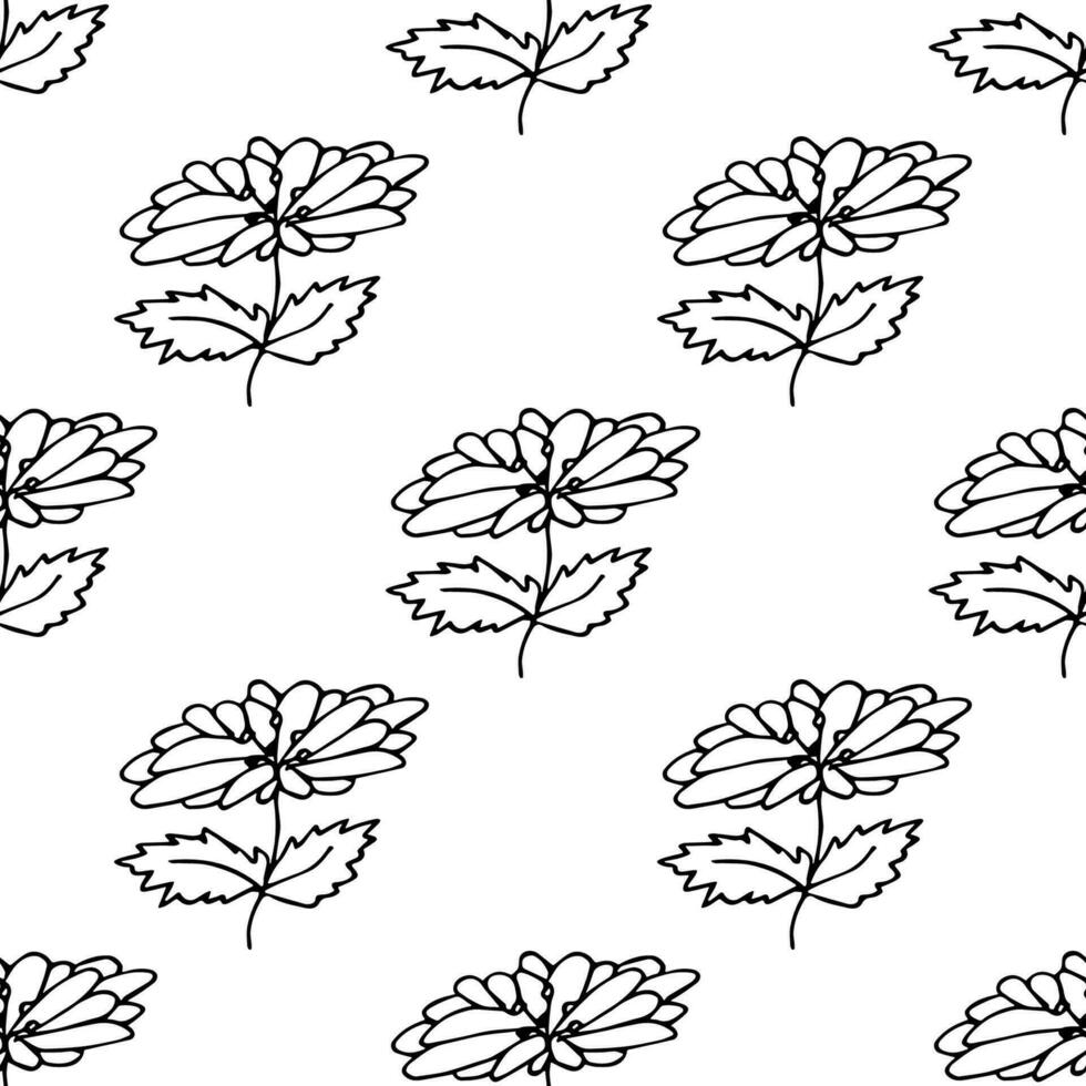 Summer seamless pattern with flowers doodle for decorative print, wrapping paper, greeting cards, wallpaper and fabric vector